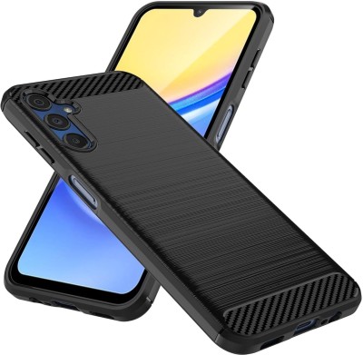 COVERLINE Back Cover for Samsung Galaxy A15 5G Hybrid Armor Carbon Fibre Texture Finish Case(Black, Flexible, Pack of: 1)