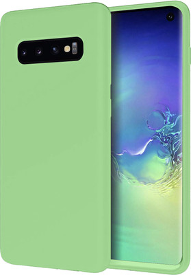 MOBILOVE Back Cover for SAMSUNG Galaxy S10 Plus(Green, Shock Proof, Silicon, Pack of: 1)
