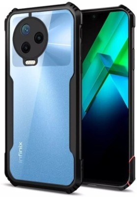 KGL KING Back Cover for Infinix Note 12 Pro, Transparent Hybrid Hard PC Back TPU Bumper(Transparent, Black, Shock Proof, Pack of: 1)