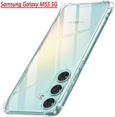 DSCASE Back Cover for Samsung Galaxy M55 5G, Samsung M55 5G, (BM)(Transparent, Shock Proof, Silicon)