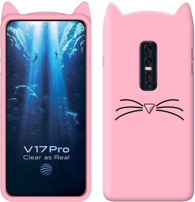 COVERBLACK Back Cover for Vivo 1909 / Vivo V17Pro(Pink, Grip Case, Silicon, Pack of: 1)