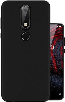 zaperhub Back Cover for Nokia 6.1 Plus(Black, Silicon)