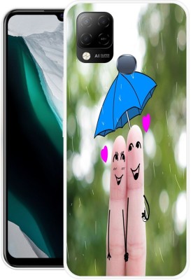 FRONK Back Cover for Infinix Hot 10S, X689, FINGER, LOVE, UMBRELLA, COUPLE, LOVE(Green, Flexible, Silicon, Pack of: 1)