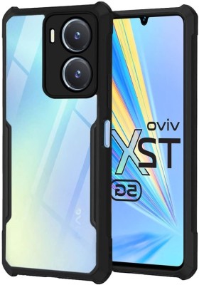 Phone Care Back Cover for Vivo Y56 5G(Black, Transparent, Grip Case, Pack of: 1)