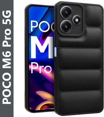 Rugraj Back Cover for REDMI 12 5G, POCO M6 Pro 5G(Black, Grip Case, Silicon, Pack of: 1)