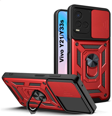 NewSelect Back Cover for Vivo Y21, Vivo Y33s(Red, Shock Proof, Pack of: 1)