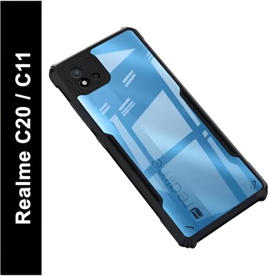 ALONZO Back Cover for Realme C11 2021, Realme C20(Black, Grip Case, Pack of: 1)