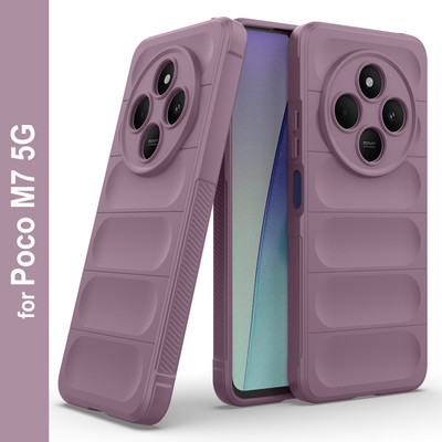 Zapcase Back Cover for Poco M7 5G(Purple, 3D Case, Silicon, Pack of: 1)
