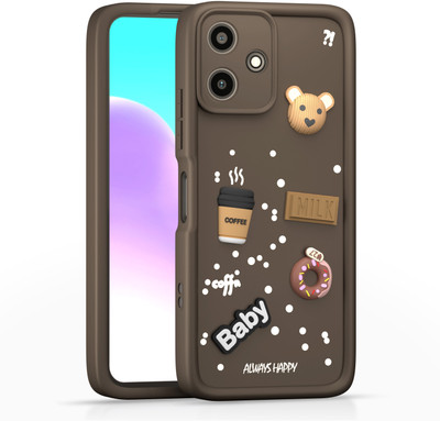 Pikkme Back Cover for Redmi 12 5G / Poco M6 Pro 5G(Brown, Grip Case, Silicon)