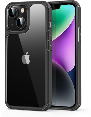 KartV Back Cover for Apple Iphone 14, Iphone 14(Black, Transparent, Camera Bump Protector, Pack of: 1)