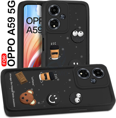 AESTMO Back Cover for Oppo A59 5G(Black, Dual Protection, Silicon, Pack of: 1)