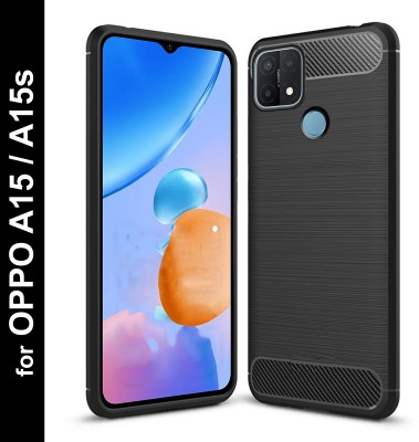 Zapcase Back Cover for Oppo A15, Oppo A15s(Black, Grip Case, Silicon, Pack of: 1)
