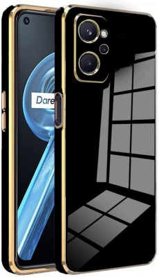 A3sprime Back Cover for realme 9i 4G, |Soft TPU Golden Side Colored Case|(Black, Camera Bump Protector, Silicon, Pack of: 1)