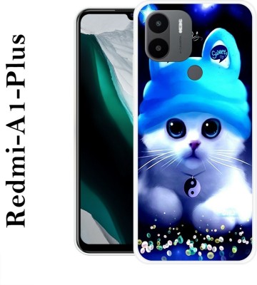 SIMAWAT Back Cover for Mi Redmi A1 Plus(Blue, White, Grip Case, Silicon, Pack of: 1)