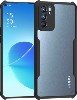 SMARTPOCKET Back Cover for OPPO Reno6 5G(Black, Camera Bump Protector, Pack of: 1)