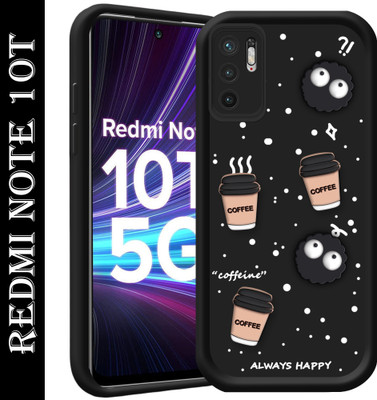 SMARTPOCKET Back Cover for Redmi Note 10T 5G(Black, 3D Case, Pack of: 1)