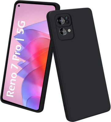 TRUEUPGRADE Back Cover for Oppo Reno 7 PRO 5G | Microfiber Inside | 360 Degree Protection Back Cover Case(Black, Camera Bump Protector, Silicon, Pack of: 1)