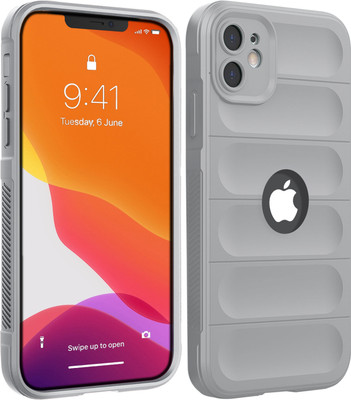 Coverskart Rugged Armor Back Cover for Apple iPhone 11(Grey, Camera Bump Protector, Silicon, Pack of: 1)