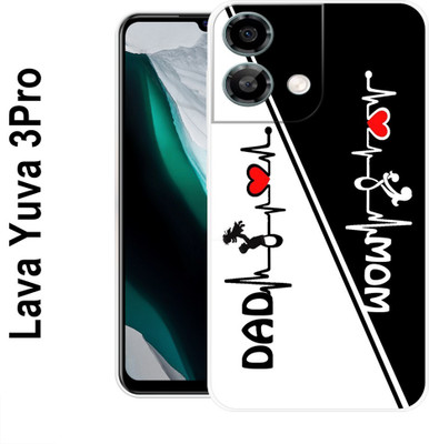 KENTAROELENE Back Cover for Lava Yuva 3Pro(Black, White, Silicon, Pack of: 1)