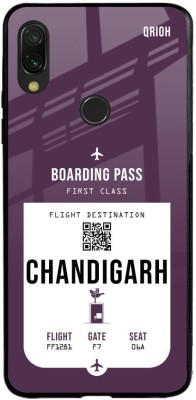 QRIOH Chandigarh City Glass Back Cover for Mi Redmi Note 7(Purple, Grip Case, Pack of: 1)