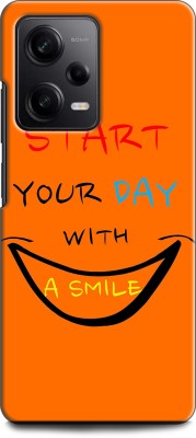 WallCraft Back Cover for REDMI Note 12 Pro 5G SMILE, START YOUR DAY WITH A SMILE, POSITIVE(Multicolor, Dual Protection, Pack of: 1)