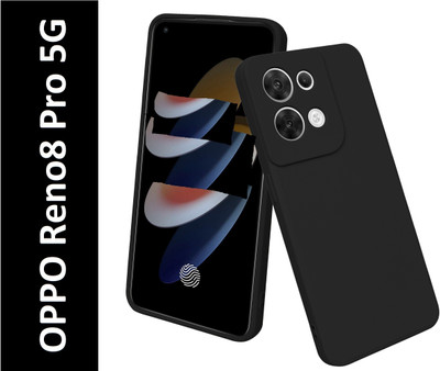 Coverskart Liquid Silicone Back Cover for OPPO Reno8 Pro 5G, Silky-Soft Touch Full Body Protection Shockproof Case(Black, Camera Bump Protector, Silicon, Pack of: 1)