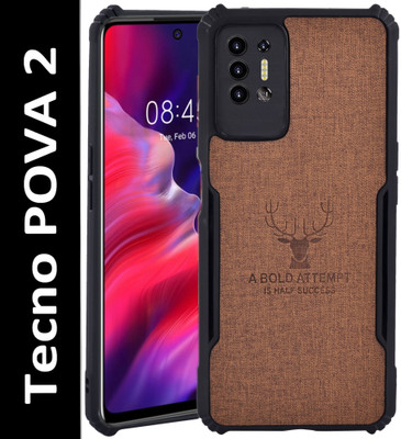 Flipkart SmartBuy Back Cover for Tecno POVA 2(Brown, Black, Shock Proof, Pack of: 1)