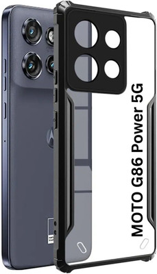 Flipkart SmartBuy Back Cover for Moto G86 Power 5G(Black, Shock Proof, Pack of: 1)