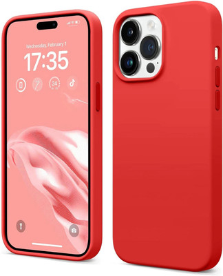 Infigo Back Cover for Apple iPhone 14 Pro(Red, Camera Bump Protector, Silicon, Pack of: 1)