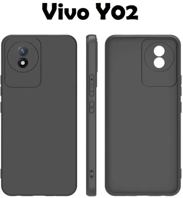 Casehub Back Cover for vivo Y02(Black, Dual Protection, Silicon, Pack of: 1)