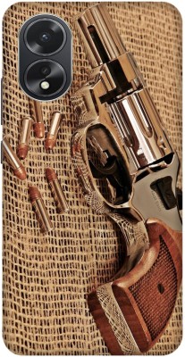 Vojica Back Cover for Oppo A18, CPH2591 Pistol, Gun Back Cover(Multicolor, Hard Case, Pack of: 1)