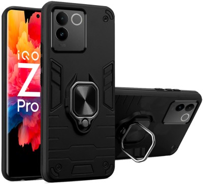 SMARTPOCKET Back Cover for iQOO Z7 Pro 5G(Black, Rugged Armor, Pack of: 1)