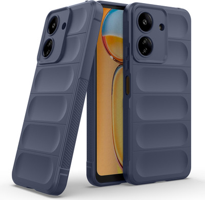 GLOBAL NOMAD Back Cover for POCO C65(Blue, 3D Case, Silicon, Pack of: 1)