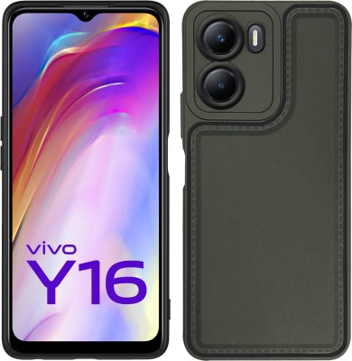 Pidgeot Back Cover for Vivo Y16 |Anti-Slip| Leather Texture| Scratch Resistant| Protective Case|(Black, Matte Finish, Pack of: 1)