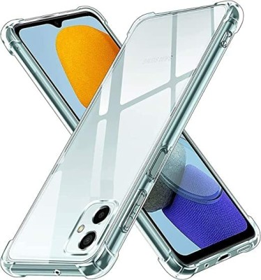 COVERLINE Back Cover for Samsung Galaxy M04 / F04 / A04e Crystal Clear Transparent Bumper Case(Transparent, Shock Proof, Silicon, Pack of: 1)