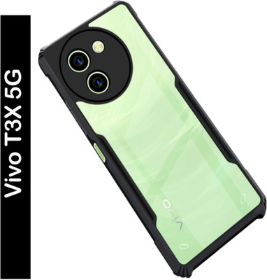 Aeidess Back Cover for Vivo T3x 5G(Transparent, Pack of: 1)