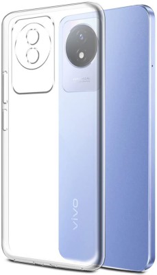 Dallao Back Cover for Vivo Y02, Vivo Y02T Camera Protection Inbuilt Dust Plugs & Anti-Slip Grip Ultra Clear Slim(Transparent, Shock Proof, Silicon, Pack of: 1)