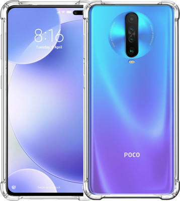 KING COVERS Back Cover for Crystal Clear Back Cover Case for Polycarbonate Back Cover for POCO-X2(Transparent, Dual Protection, Silicon, Pack of: 1)