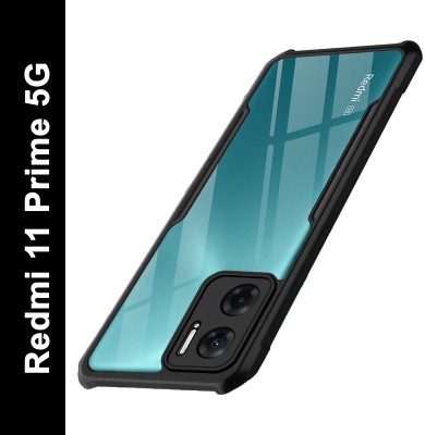 Micvir Back Cover for Redmi 11 Prime 5G(Transparent, Black, Shock Proof, Pack of: 1)