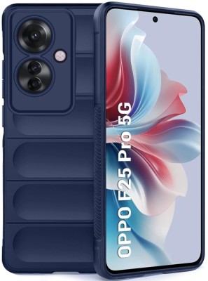 RUPELIK Back Cover for Flaxible Soft Silicone Mobile Protection Wave case Cover For Oppo F25 Pro 5G (Blue)(Blue, Shock Proof, Silicon, Pack of: 1)