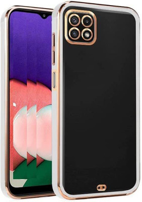 Creativo Back Cover for Realme 8i, Realme Narzo 50 Slim Fit Clear Soft Silicone Transparent Chrome(White, Gold, Transparent, Silicon, Pack of: 1)