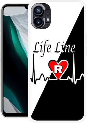 FRONK Back Cover for CMF by Nothing Phone 1, R, NAME, LETTER, ALPHABET, LIFELINE(Black, Flexible, Silicon, Pack of: 1)