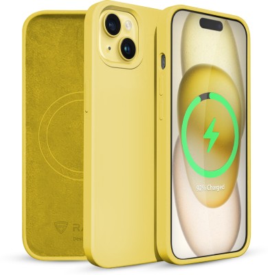 RAEGR Back Cover for Apple iPhone 15 Plus (6.7-Inch) 2023(Yellow, Silicon, Pack of: 1)