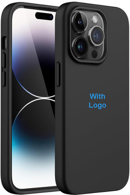 FIXTOTEL Back Cover for Apple iPhone 13 Pro Max, iPhone 13 Pro Max, Slim Soft Liquid Gel SiliconeWith Logo, Cloth, Black(Black, Camera Bump Protector, Pack of: 1)