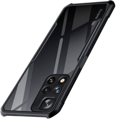 KING COVERS Back Cover for MI-11I (5G) (Crystal Glass Back | Camera Protection | Shockproof Bumpers )(Black, Grip Case, Pack of: 1)
