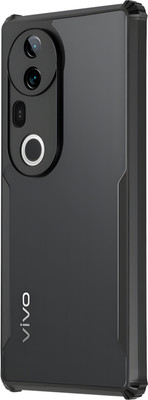 Techforce Front & Back Case for Vivo T4 Ultra 5G, IP107(Transparent, Black, Flexible, Pack of: 1)