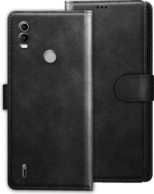 PikTrue Back Cover for Nokia C21 Plus Back Cover Case with Magnatic Closure | Inbuilt Stand(Black, Dual Protection, Pack of: 1)