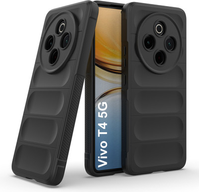 GLOBAL NOMAD Back Cover for Vivo T4 5G(Black, 3D Case, Silicon, Pack of: 1)