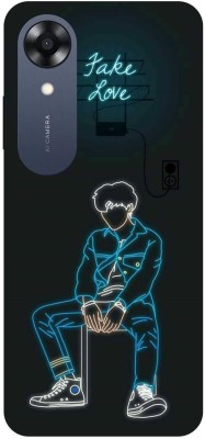 ADZIRE Back Cover for OPPO A17k, CPH2471, FAKE, LOVE, MASK, BOY(Blue, Hard Case, Pack of: 1)