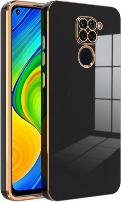 SYOTT Back Cover for Mi Redmi Note 9, Redmi Note 9, REDMI Note 9(Black, Gold, Camera Bump Protector, Silicon, Pack of: 1)